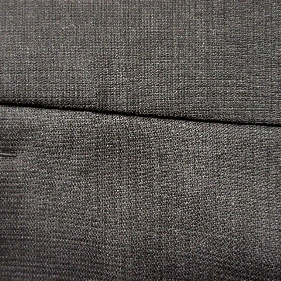 NWT Theory Testra in Blue Grey Mel Basketweave Stretch Wool Slim Ankle Pants 12 - Picture 3 of 6
